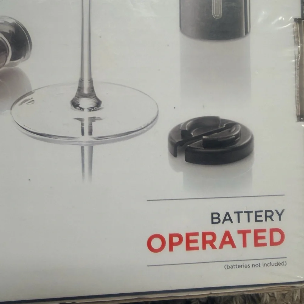 Chefman Electric Wine Opener w/ Foil Cutter, Pourer, Vacuum Stopper - NEW